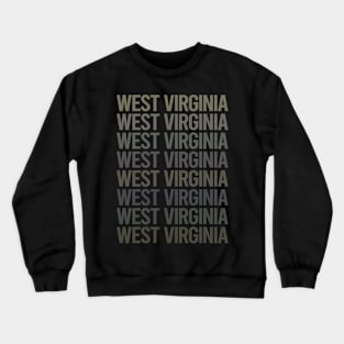 Gray Text Art West Virginia Crewneck Sweatshirt